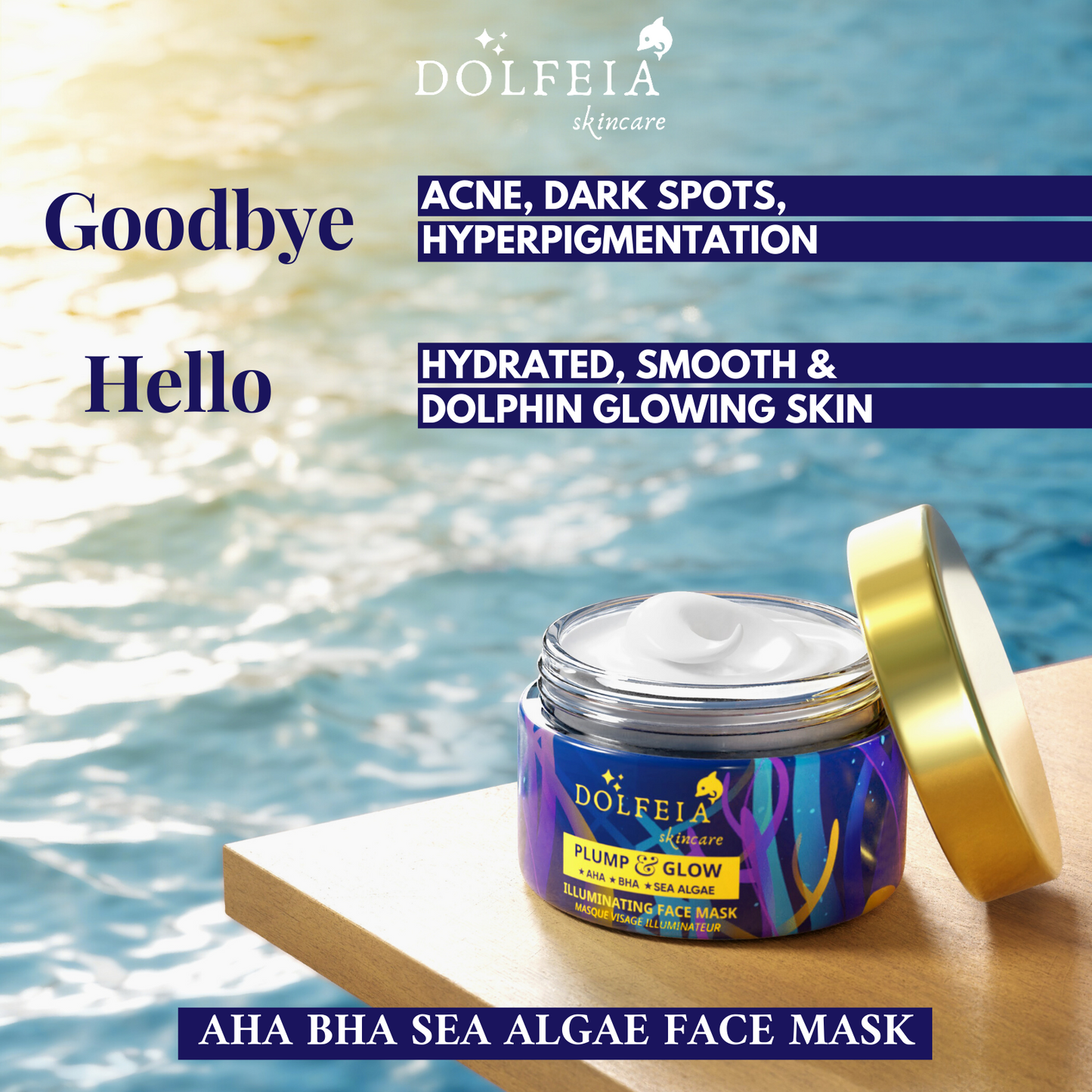 (GLASS SKIN SET) AHA BHA Algae Mask 50gms & Squalane Bakuchiol Milky Algae Cleanser 100ml
