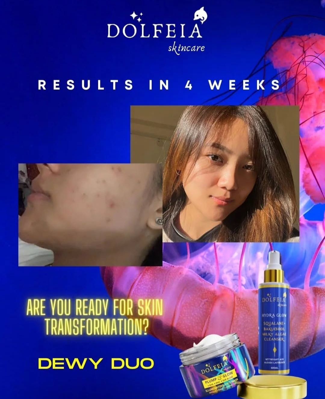 (GLASS SKIN SET) AHA BHA Algae Mask 50gms & Squalane Bakuchiol Milky Algae Cleanser 100ml